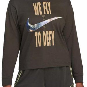 Nike Dri-FIT Swoosh Fly Boxy Sweatshirt Women's DX0726-355 Size M